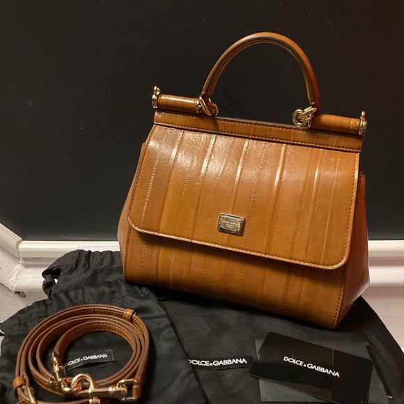 *Sold Privately* DOLCE & GABBANA Small Sicily Eel Leather Bag - Picture 11 of 16